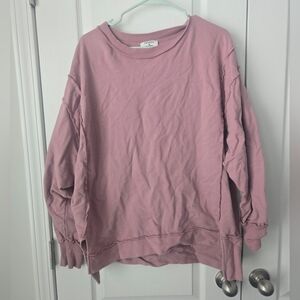 Zenana Women's Dusty Pink Sweatshirt Oversized Medium